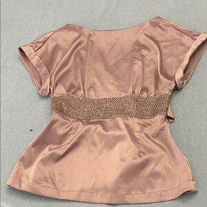 Forever 21 Satin Brown Blouse